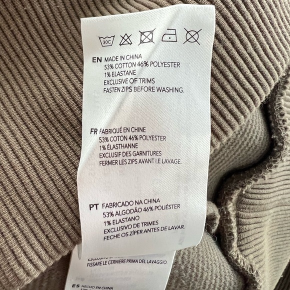 Varley Vine Half-Zip Ottoman Pullover in Stone Olive Beige Green, size L - Picture 11 of 14